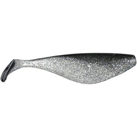 Got-Cha Shad Body, 6 Clear Silver FlakeBlack Back, 5PK H6SA5-OSBK